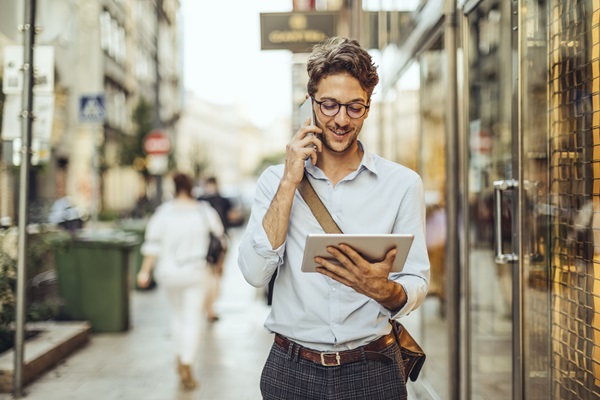 young businessman in the city